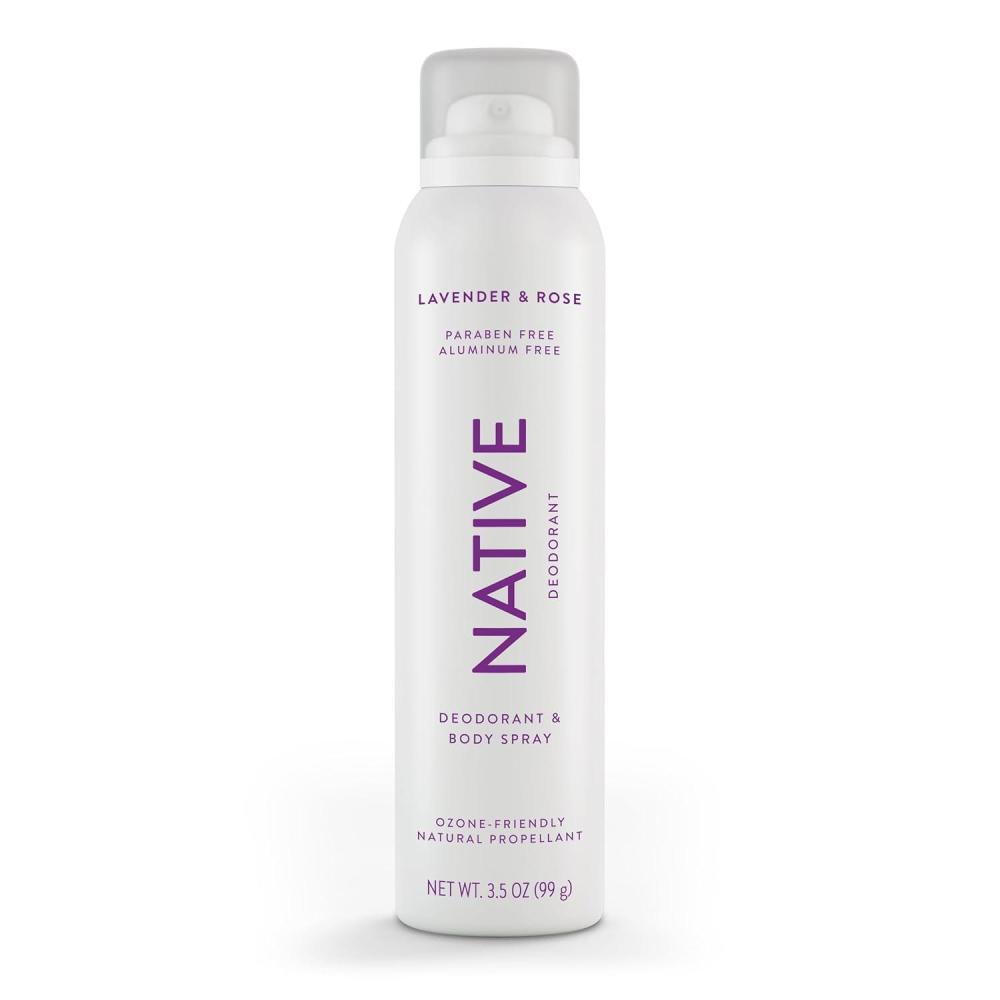 imageNative AluminumFree Deodorant amp Body Spray Contains Naturally Derived Ingredients  for Women amp Men Sweet Peach amp Nectar 265 ozLavender  Rose