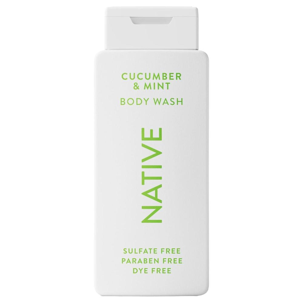 imageNative Body Wash Contains Naturally Derived Ingredients  For Women amp Men Sulfate Paraben amp Dye Free Leaving Skin Soft and Hydrating  Sea Salt amp Cedar 18 ozCucumber  Mint