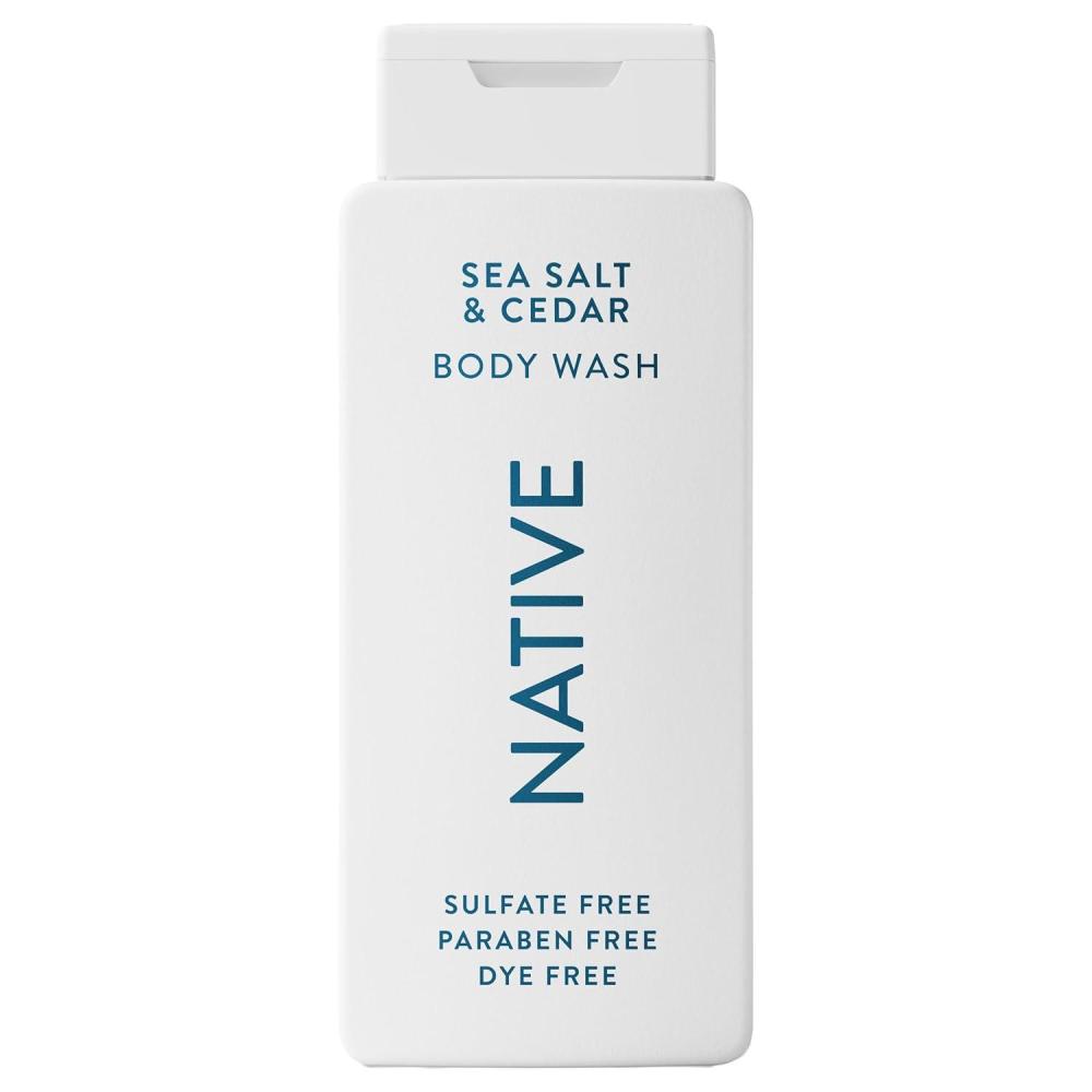 imageNative Body Wash Contains Naturally Derived Ingredients  For Women amp Men Sulfate Paraben amp Dye Free Leaving Skin Soft and Hydrating  Sea Salt amp Cedar 18 ozSea Salt  Cedar