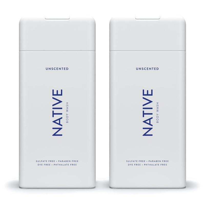 imageNative Body Wash Contains Naturally Derived Ingredients  For Women amp Men Sulfate Paraben amp Dye Free Leaving Skin Soft and Hydrating  Sea Salt amp Cedar 18 ozUnscented