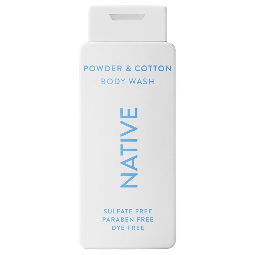 imageNative Body Wash Contains Naturally Derived Ingredients  For Women amp Men Sulfate Paraben amp Dye Free Leaving Skin Soft and Hydrating  Sea Salt amp Cedar 18 ozPowder  Cotton