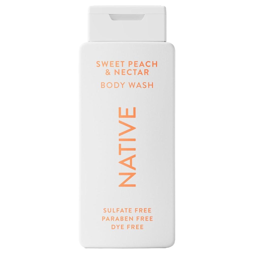 imageNative Body Wash Contains Naturally Derived Ingredients  For Women amp Men Sulfate Paraben amp Dye Free Leaving Skin Soft and Hydrating  Sweet Peach amp Nectar 18 oz