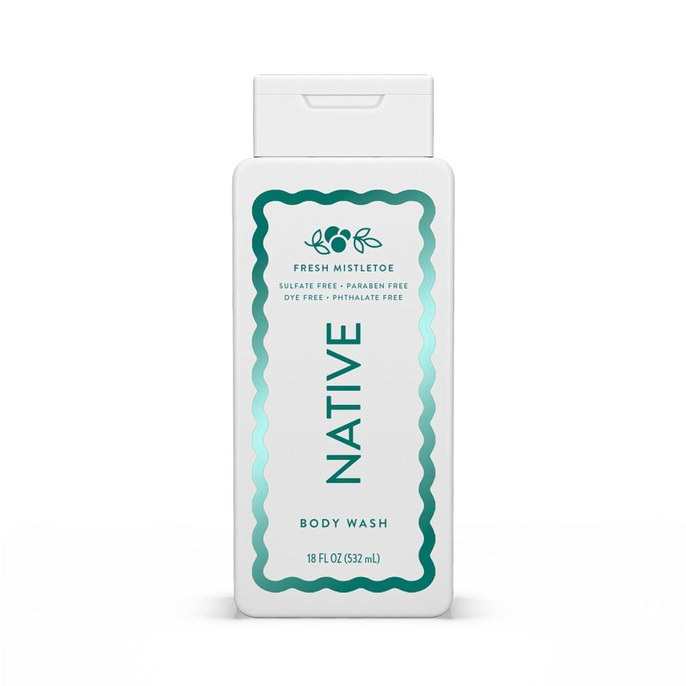 imageNative Body Wash Holiday Edition Fresh Mistletoe Scent Contains Naturally Derived Ingredients  For Women amp Men Sulfate Paraben amp Dye Free Leaving Skin Soft and Hydrated  18 oz