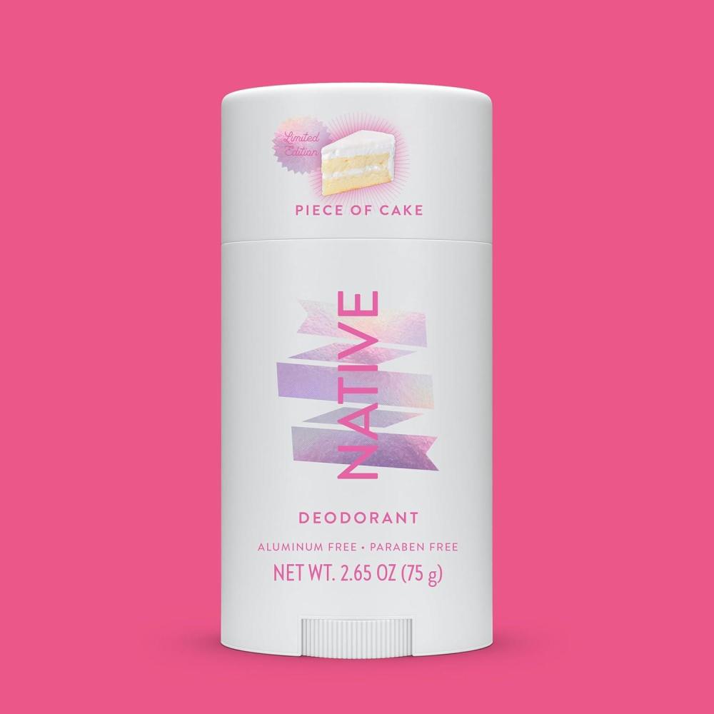 imageNative DeodorantUnscented Aluminum Free Paraben Free 265 OZ 75 g Coconut Oil and Shea ButterBirthday Cake