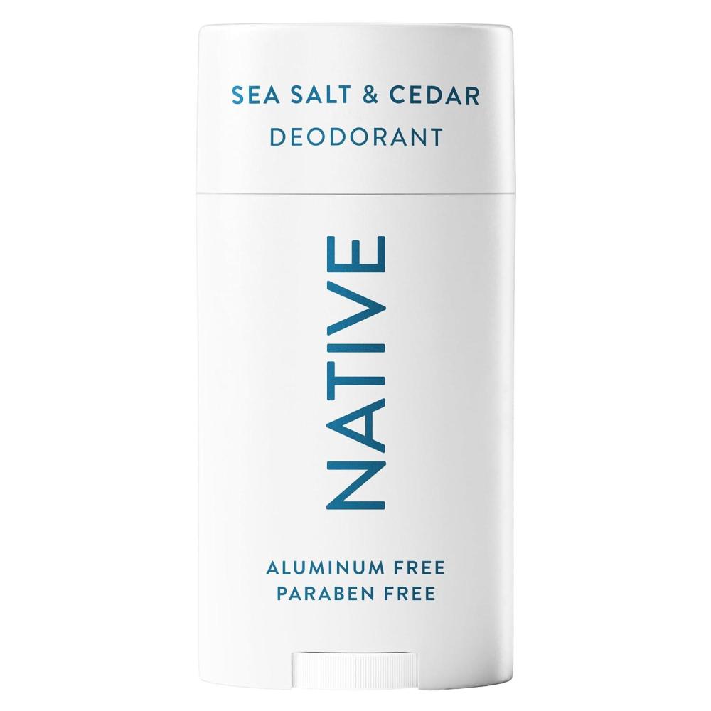 imageNative DeodorantUnscented Aluminum Free Paraben Free 265 OZ 75 g Coconut Oil and Shea ButterSea Salt  Cedar