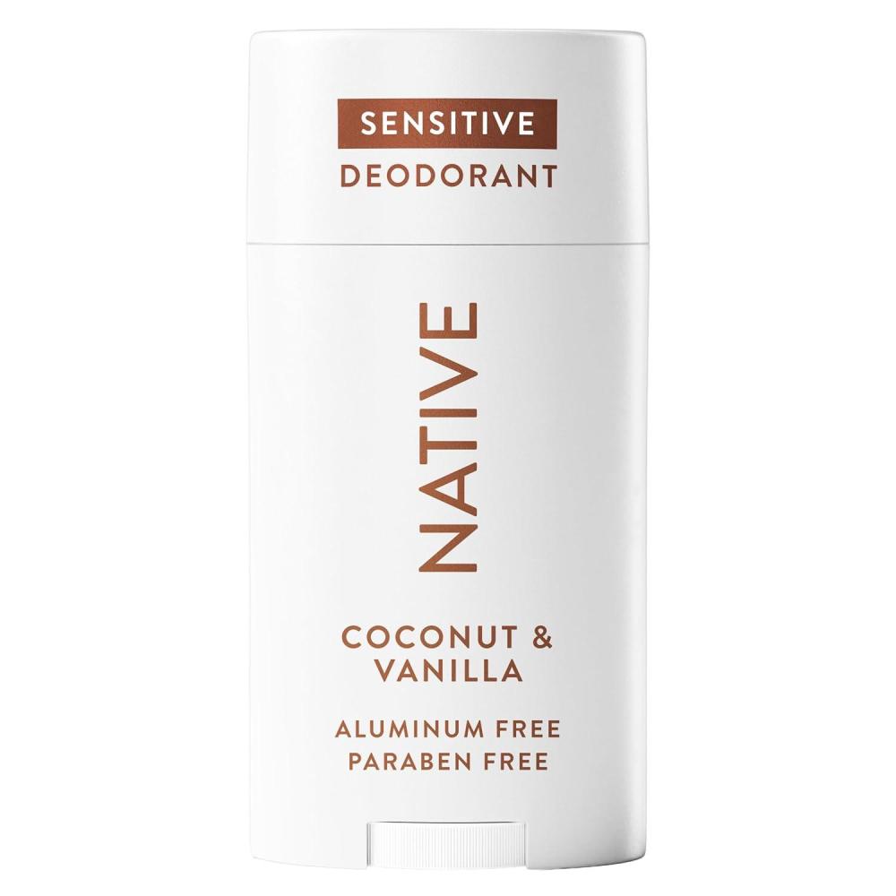 imageNative Sensitive Deodorant Contains Naturally Derived Ingredients 72 Hour Odor Control  Deodorant for Women amp Men Aluminum Free with Baking Soda Coconut Oil and Shea Butter Coconut amp VanillaCoconut  Vanilla