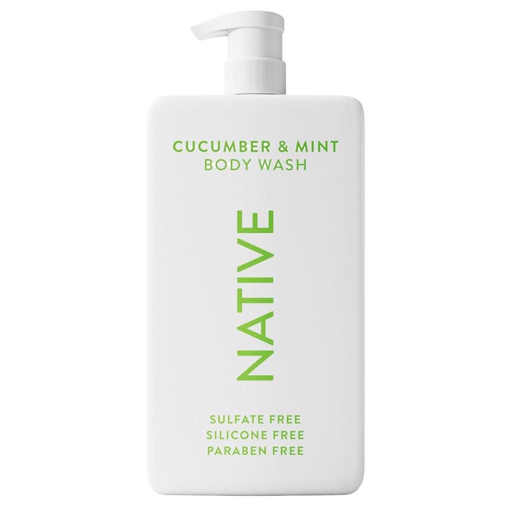imageNative Sulfate Free Body Wash Contains Naturally Derived Ingredients  for Women amp Men Sea Salt amp Cedar 36 ozCucumber  Mint