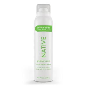 Native Aluminum-Free Deodorant & Body Spray Contains Naturally Derived Ingredients | for Women & Men| Sweet Peach & Nectar, 2.65 oz(Cucumber & Mint)
