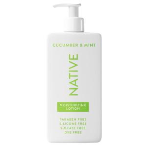 Native Body Lotion Contains Naturally Derived Plant-Based Moisturizers for Women and Men | Restores Dry Skin, Coconut & Vanilla, 16.5 fl oz(Cucumber & Mint)