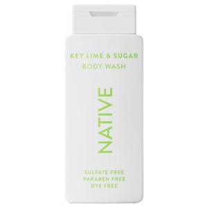 Native Body Wash Contains Naturally Derived Ingredients | For Women & Men, Sulfate, Paraben, & Dye Free Leaving Skin Soft and Hydrating | Key Lime & Sugar 18 oz