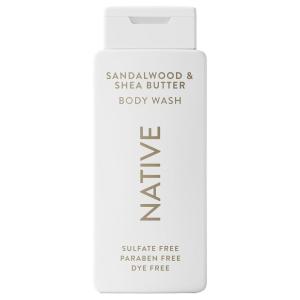 Native Body Wash Contains Naturally Derived Ingredients | For Women & Men, Sulfate, Paraben, & Dye Free Leaving Skin Soft and Hydrating | Sandalwood & Shea Butter 18 oz