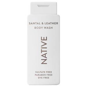Native Body Wash Contains Naturally Derived Ingredients | For Women & Men, Sulfate, Paraben, & Dye Free Leaving Skin Soft and Hydrating | Sea Salt & Cedar 18 oz(Santal & Leather)