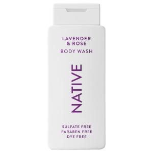 Native Body Wash Contains Naturally Derived Ingredients | For Women & Men, Sulfate, Paraben, & Dye Free Leaving Skin Soft and Hydrating | Sea Salt & Cedar 18 oz(Lavender & Rose)