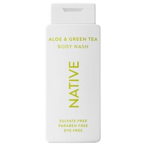 Native Body Wash Contains Naturally Derived Ingredients | For Women & Men, Sulfate, Paraben, & Dye Free Leaving Skin Soft and Hydrating |Aloe & Green Tea 18 oz