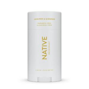 Native Deodorant,Unscented, Aluminum Free, Paraben Free, 2.65 OZ (75 g), Coconut Oil and Shea Butter(Juniper & Ginseng)