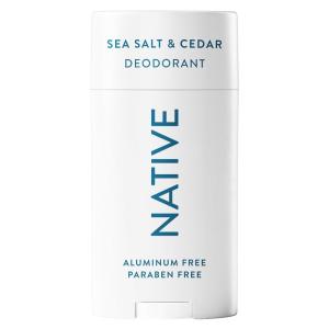 Native Deodorant,Unscented, Aluminum Free, Paraben Free, 2.65 OZ (75 g), Coconut Oil and Shea Butter(Sea Salt & Cedar)