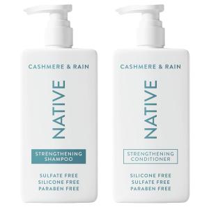 Native Shampoo and Conditioner Contain Naturally Derived Ingredients | All Hair Type Color & Treated From Fine to Dry Damaged, Sulfate & Dye Free – Cucumber & Mint, 16.5 fl oz each (2 pack)(Cashmere & Rain)