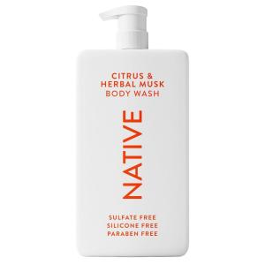 Native Sulfate Free Body Wash Contains Naturally Derived Ingredients | for Women & Men| Sea Salt & Cedar, 36 oz(Citrus & Herbal Musk)