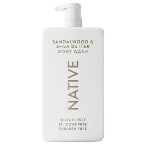 Native Sulfate Free Body Wash Contains Naturally Derived Ingredients | for Women & Men| Sea Salt & Cedar, 36 oz(Sandalwood & Shea Butter)