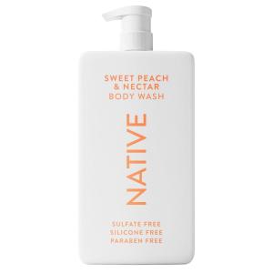 Native Sulfate Free Body Wash Contains Naturally Derived Ingredients | for Women & Men| Sea Salt & Cedar, 36 oz(Sweet Peach & Nectar)