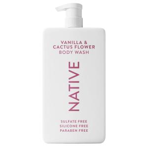 Native Sulfate Free Body Wash Contains Naturally Derived Ingredients | for Women & Men| Sea Salt & Cedar, 36 oz(Vanilla & Cactus Flower)