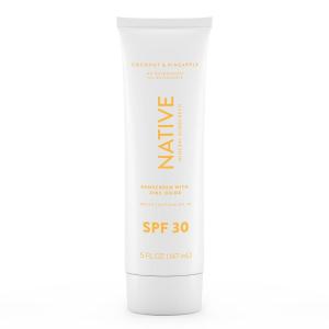 Native Sunscreen SPF 30, Zinc Oxide Dermatologist Tested Suitable for Sensitive Skin & Hawaii Compliant, 5 Ounces | Pineapple & Coconut Scent Sun Protection Lotion, Lightweight & Smooth(Coconut & Pineapple  5 oz)