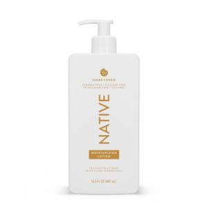 Native Body Lotion, Holiday-Edition, Sugar Cookie Scent, Contains Naturally Derived Plant-Based Moisturizers for Women and Men | Restores Dry Skin, 16.5 fl oz