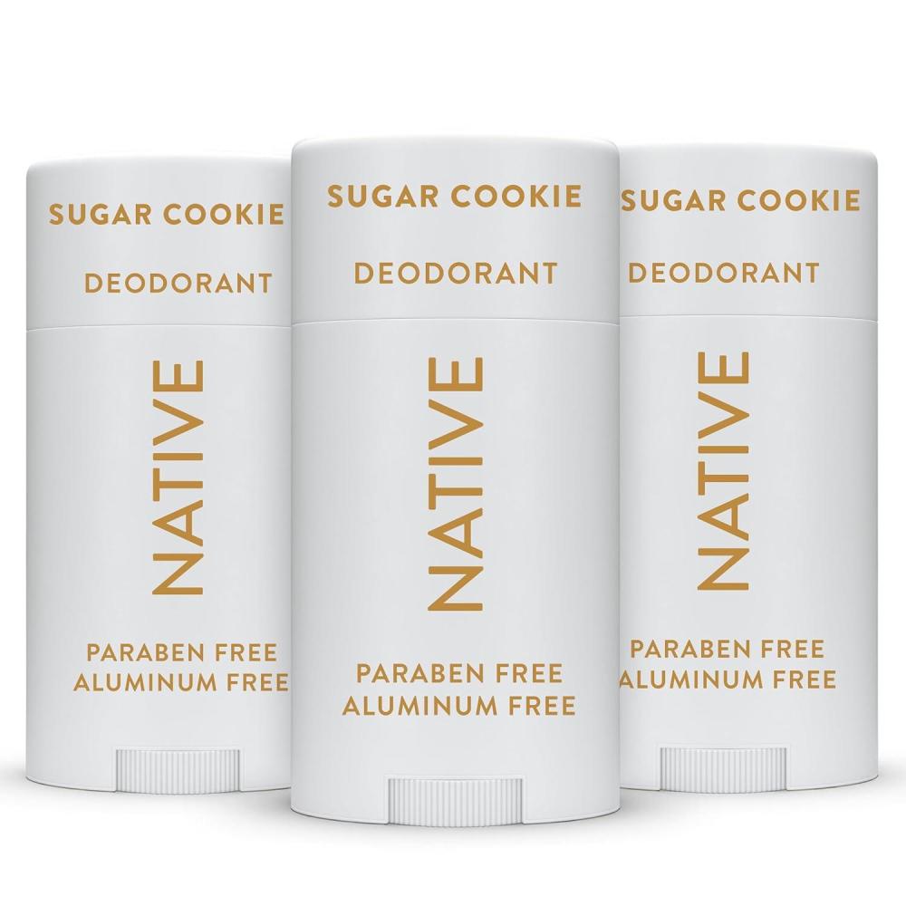 imageNative Deodorant Contains Naturally Derived Ingredients 72 Hour Odor Control  Deodorant for Women and Men Aluminum Free with Baking Soda Coconut Oil and Shea Butter  Sugar Cookie 3Pack