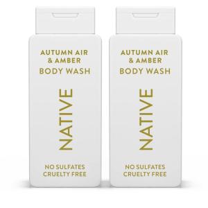 Native Body Wash & Moisturizing Lotion – Pumpkin Spice Latte – Naturally Derived Ingredients, Paraben-Free, Dye-Free Personal & Skin Care | Fall Seasonal Bundle (34.5 fl oz Total) – 2 Pk(Autumn Air)