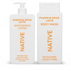 Native Body Wash & Moisturizing Lotion – Pumpkin Spice Latte – Naturally Derived Ingredients, Paraben-Free, Dye-Free Personal & Skin Care | Fall Seasonal Bundle (34.5 fl oz Total) – 2 Pk(Pumpkin Spice)