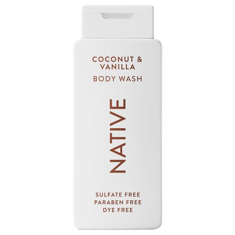 imageNative Body Wash Contains Naturally Derived Ingredients  For Women amp Men Sulfate Paraben amp Dye Free Leaving Skin Soft and Hydrating  Grapefruit amp Bergamot 18 ozCoconut  Vanilla