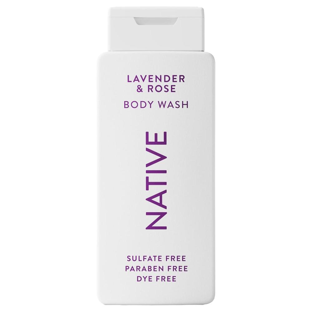imageNative Body Wash Contains Naturally Derived Ingredients  For Women amp Men Sulfate Paraben amp Dye Free Leaving Skin Soft and Hydrating  Grapefruit amp Bergamot 18 ozLavender  Rose