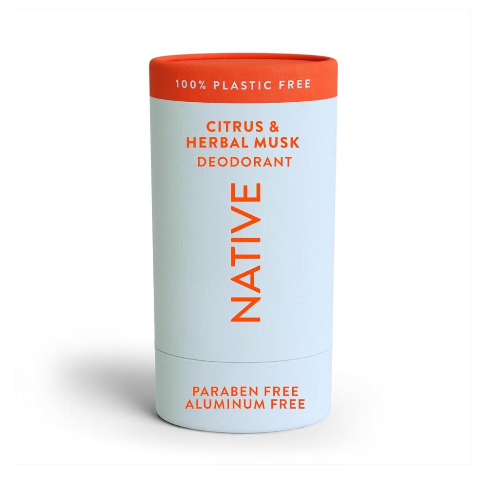 imageNative Plastic Free Deodorant Contains Naturally Derived Ingredients 72 Hour Odor Control  Deodorant for Women amp Men Aluminum Free with Baking Soda Coconut Oil and Shea Butter  Coconut amp VanillaCitrus  Herbal Musk