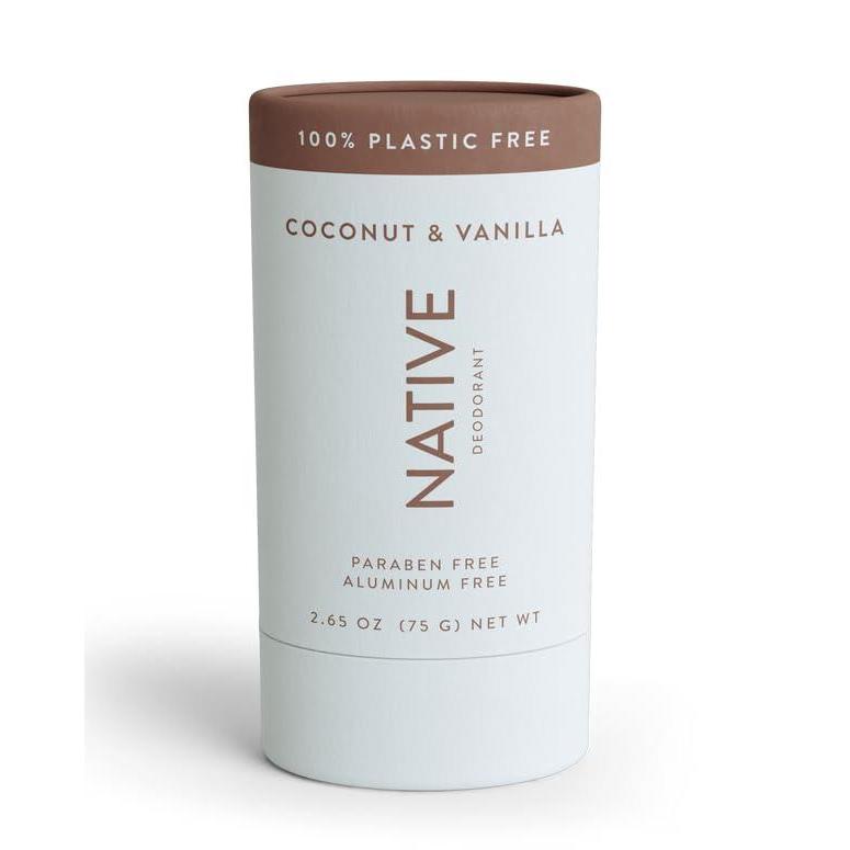 imageNative Plastic Free Deodorant Contains Naturally Derived Ingredients 72 Hour Odor Control  Deodorant for Women amp Men Aluminum Free with Baking Soda Coconut Oil and Shea Butter  Coconut amp VanillaCoconut  Vanilla