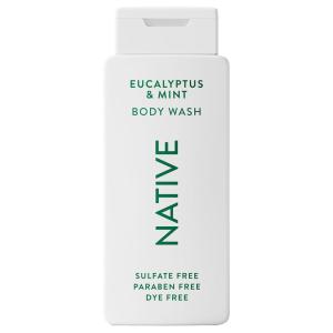 Native Body Wash Contains Naturally Derived Ingredients | For Women & Men, Sulfate, Paraben, & Dye Free Leaving Skin Soft and Hydrating | Grapefruit & Bergamot 18 oz(Eucalyptus & Mint)