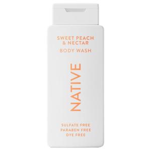Native Body Wash Contains Naturally Derived Ingredients | For Women & Men, Sulfate, Paraben, & Dye Free Leaving Skin Soft and Hydrating | Grapefruit & Bergamot 18 oz(Sweet Peach & Nectar)