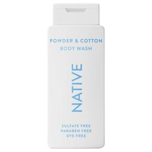 Native Body Wash Contains Naturally Derived Ingredients | For Women & Men, Sulfate, Paraben, & Dye Free Leaving Skin Soft and Hydrating | Grapefruit & Bergamot 18 oz(Powder & Cotton)