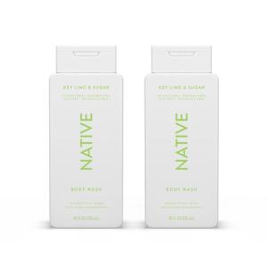 Native Body Wash Contains Naturally Derived Ingredients | For Women & Men, Sulfate, Paraben, & Dye Free Leaving Skin Soft and Hydrating | Grapefruit & Bergamot 18 oz(Key lime & Sugar)