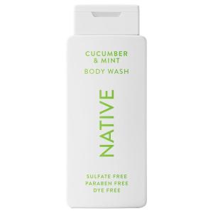 Native Body Wash Contains Naturally Derived Ingredients | For Women & Men, Sulfate, Paraben, & Dye Free Leaving Skin Soft and Hydrating | Grapefruit & Bergamot 18 oz(Cucumber & Mint)