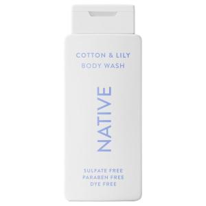 Native Body Wash Contains Naturally Derived Ingredients | For Women & Men, Sulfate, Paraben, & Dye Free Leaving Skin Soft and Hydrating | Grapefruit & Bergamot 18 oz(Cotton & Lily)