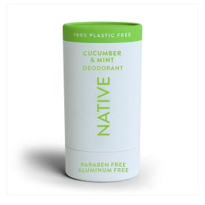 Native Plastic Free Deodorant Contains Naturally Derived Ingredients, 72 Hour Odor Control | Deodorant for Women & Men, Aluminum Free with Baking Soda, Coconut Oil and Shea Butter | Coconut & Vanilla(Cucumber & Mint)