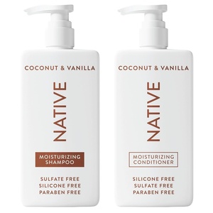 Native Desert Grass & Sandalwood Shampoo and Conditioner Contain Naturally Derived Ingredients | All Hair Types, Color & Treated, Fine to Dry Damaged, Sulfate & Dye Free – 2-Pack(Coconut & Vanilla)